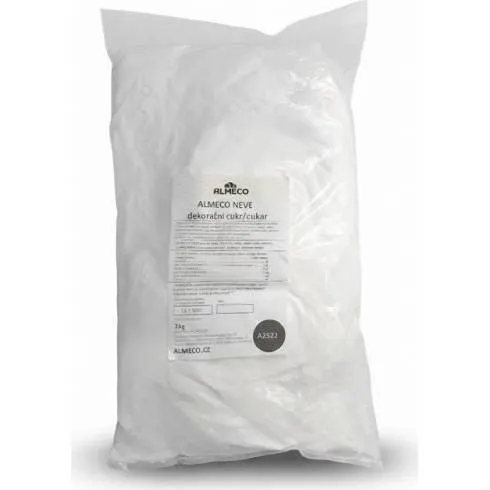 Nevlhnoucí cukr NEVE od značky Callebaut na dozdobení dezertů, zachovává bílý vzhled i po delší době