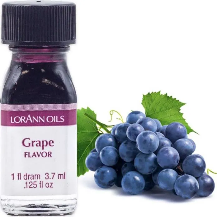 LorAnn aroma hrozen v malé lahvičce s extra silnou koncentrací pro ochucení pečiva a krémů