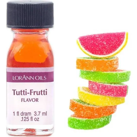 Koncentrované ovocné aroma Tutti Frutti od značky LorAnn Oils v objemu 3,7 ml pro pečení a cukroví