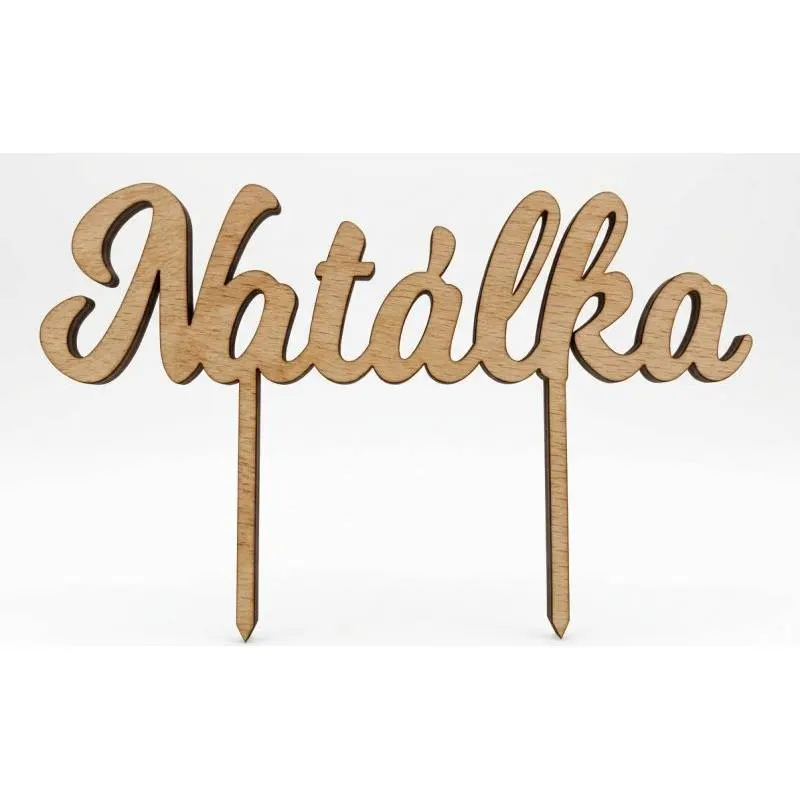 Personalizovaný zápich Natálka pro ozdobu dortu, rozměr 14,5 x 4 cm, značka I love Cakes