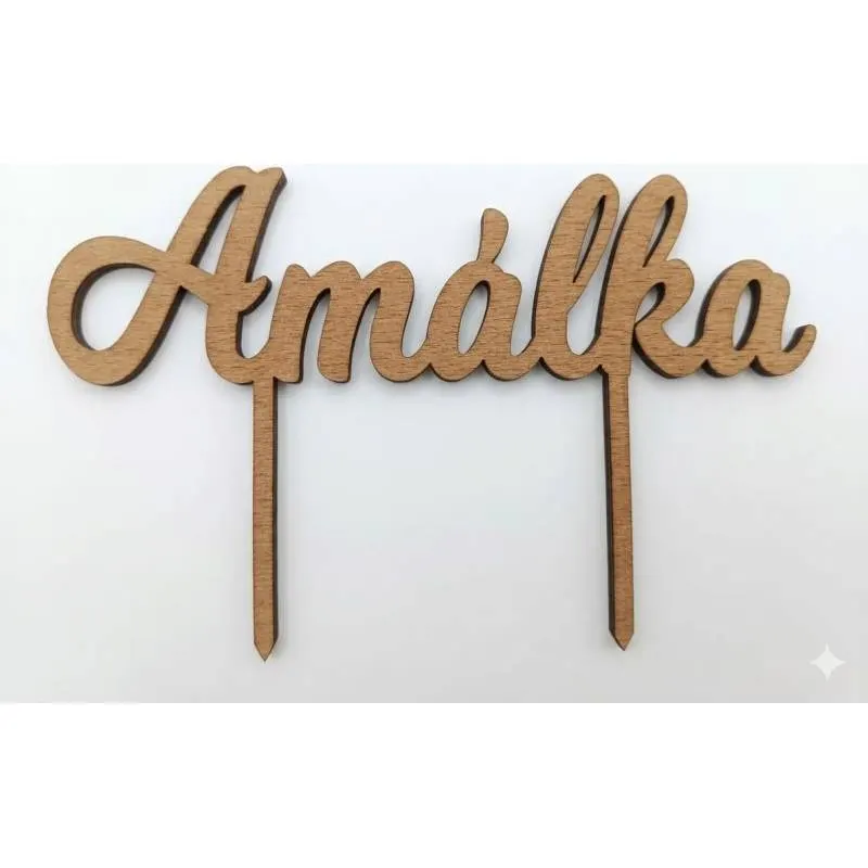 Personalizovaný zápich Amálka 14,5x4 cm od značky I love Cakes na zdobení dortů a cupcakes