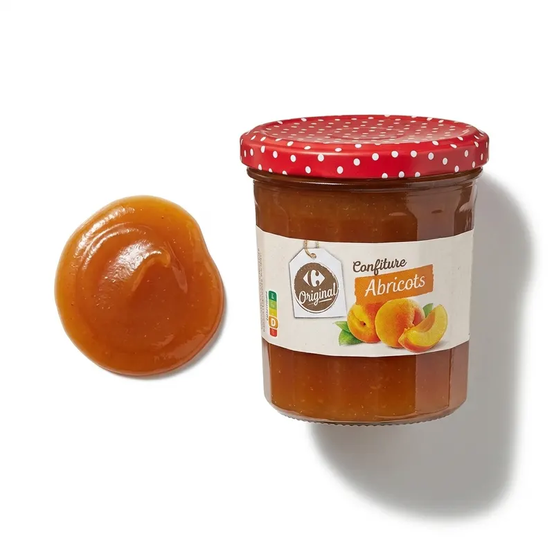 Meruňkový džem Carrefour Original v hladké konzistenci na cukroví a pečení, obsah 370 g