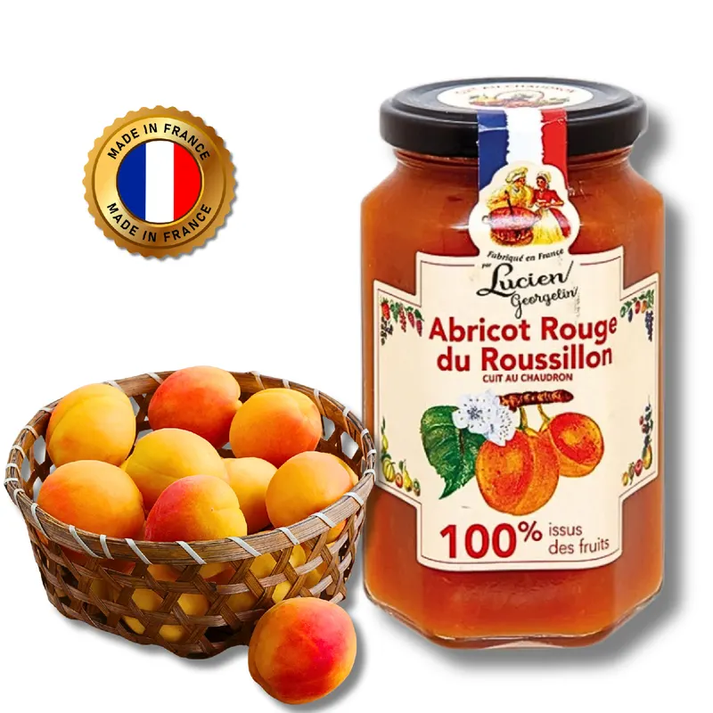 Francouzský meruňkový džem Lucien Georgelin 100% ovoce s velkými kousky meruněk, 300 g