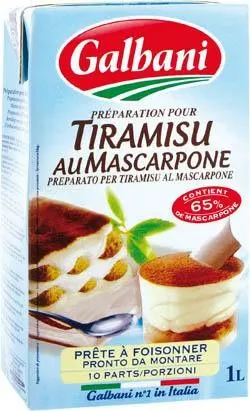 Galbani Tiramisu tekutý základ s mascarpone pro rychlou přípravu italských dezertů a krémů
