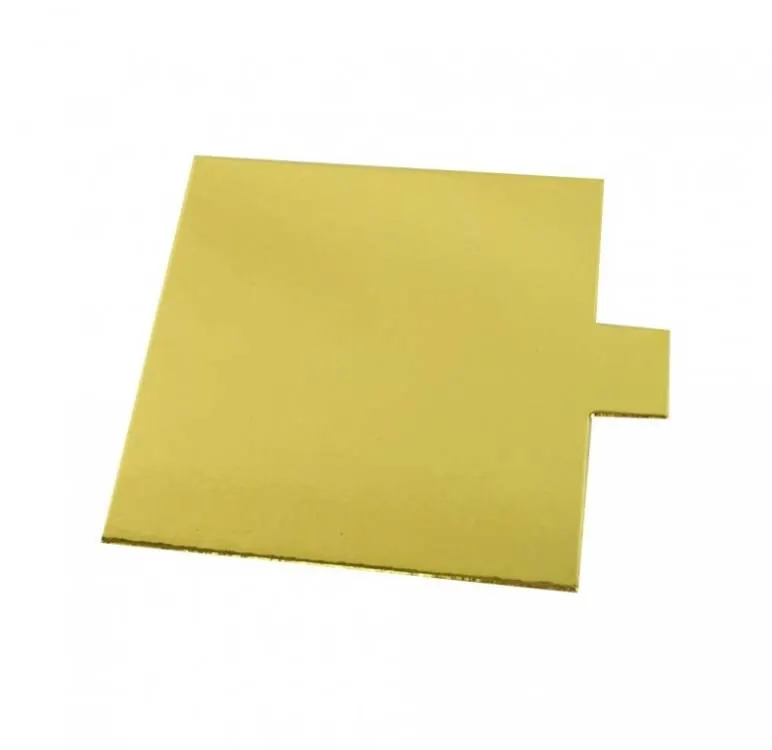 Zlato-stříbrná tenká podložka pod minidezerty Cake Star o rozměrech 9 x 9 cm