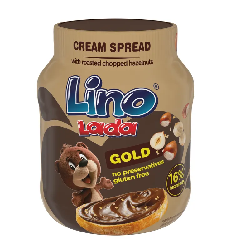 Lino Lada Gold čokoládová pomazánka v balení 350 g k dochucení palačinek, vaflí a dezertů