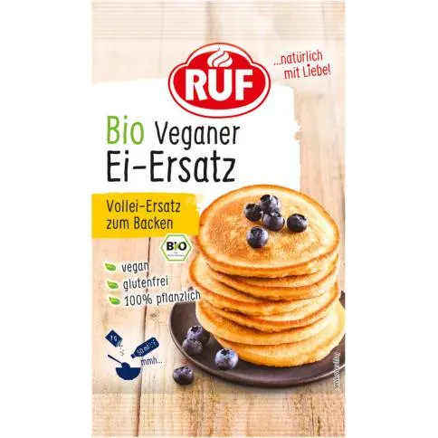 Veganská náhražka vajec RUF v balení 28 g pro pečení bez vajec