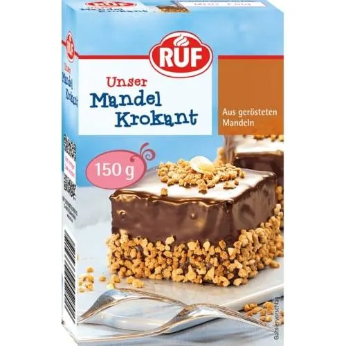 Kousky mandlí RUF v balení 150 g, jemně nasekané pro posyp a pečení