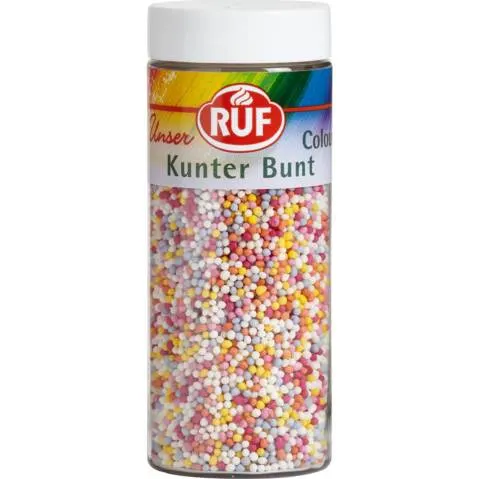 Barevné duhové perličky RUF na zdobení dortů, cupcakes a dezertů, balení 80 g