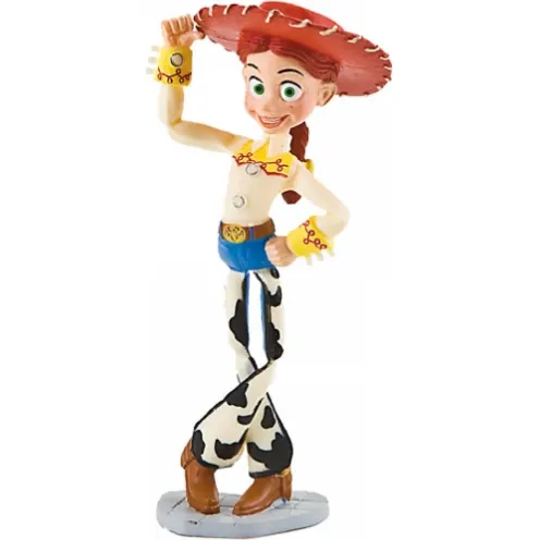 Figurka Jessie z Příběhu hraček značky Bullyland na dort o velikosti 10 x 5 cm