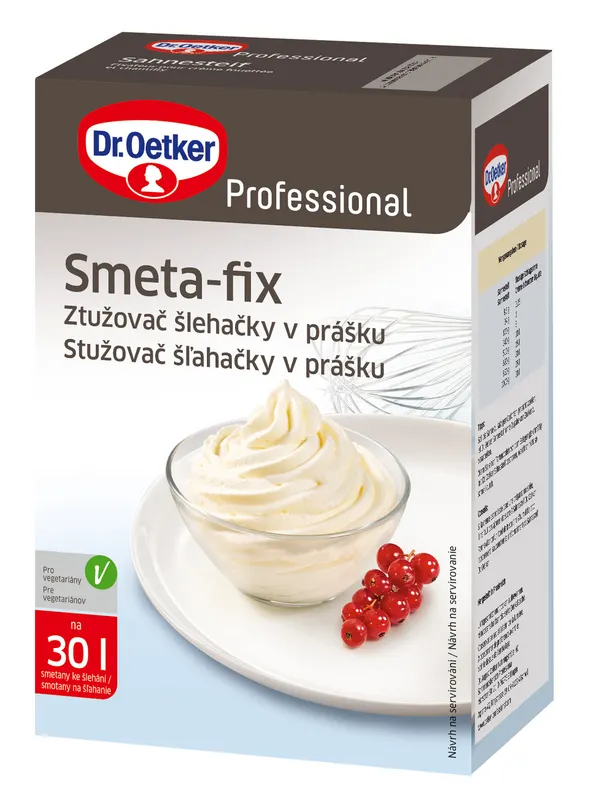 Dr. Oetker Smeta-fix ztužovač šlehačky v balení 1 kg pro stabilní šlehaný krém na dorty a dezerty