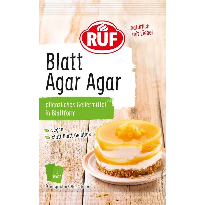 Agar v plátcích RUF pro želírování krémů a želé v cukrářství