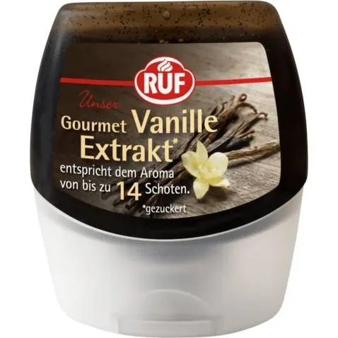 Vanilkový extrakt RUF v tekuté formě pro aromatizaci pečiva, krémů a dezertů