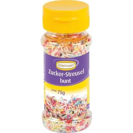 Cukrové barevné tyčinky Günthart na zdobení dortů a dezertů, balení 75 g