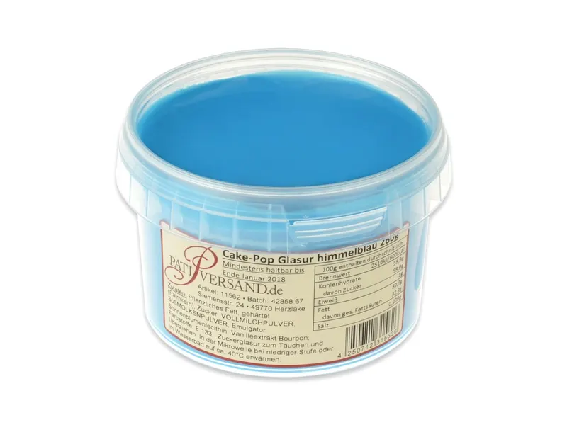 Tuková poleva Cake Masters v nebesky modré barvě o hmotnosti 260 g na zdobení dortů