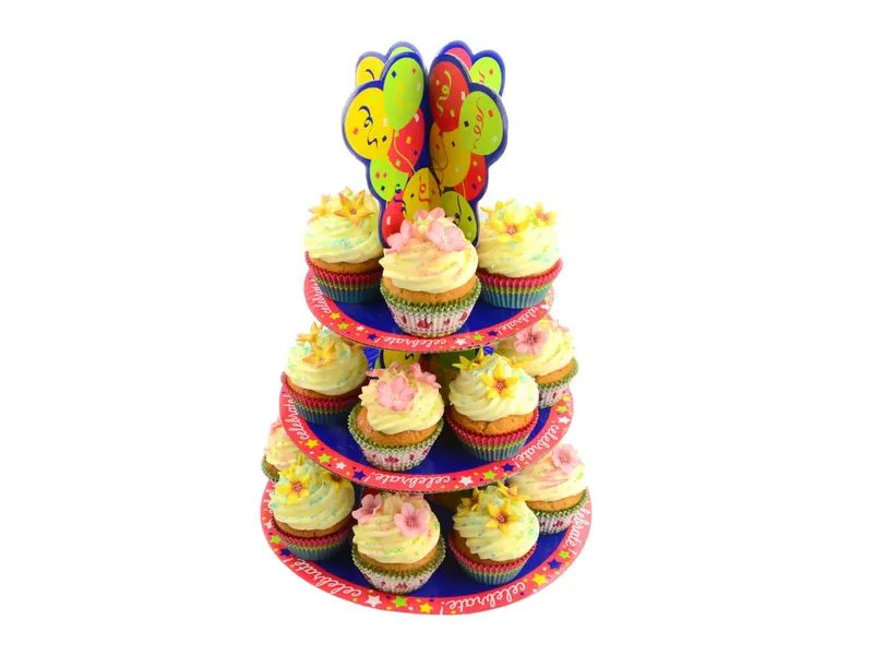 Stojany na košíčky Happy Birthday od značky Cake Masters pro dekoraci cupcakes na oslavu narozenin
