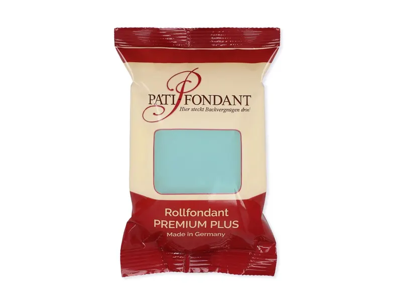Potahovací hmota PATI PREMIUM v baby modré barvě na dorty, 250 g, značka Cake Masters