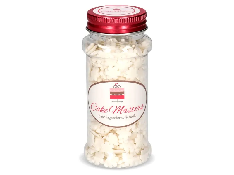 Bílé cukrářské vločky Cake Masters na zdobení cukroví a dortů, balení 50 g