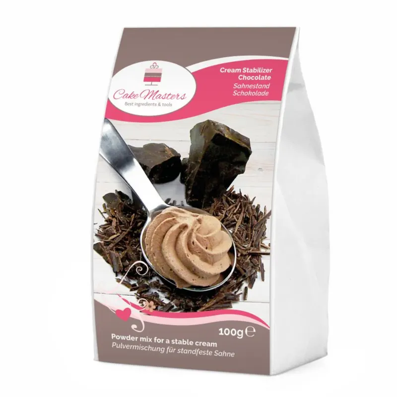 Cake Masters ztužovač krémů v čokoládové příchuti, balení 100 g pro zpevnění krémů na dorty