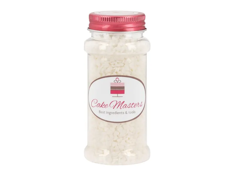 Cukrový posyp Cake Masters v podobě bílých mini srdíček o hmotnosti 70 g na zdobení dortů