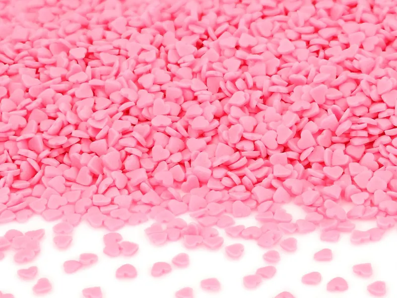 Cukrový posyp Cake Masters v podobě růžových mini srdíček na zdobení dortů o hmotnosti 70 g