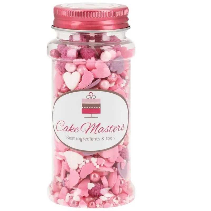 Cake Masters zdobení na cukroví a dorty v růžové barvě s motivem lásky, balení 80 g z Německa