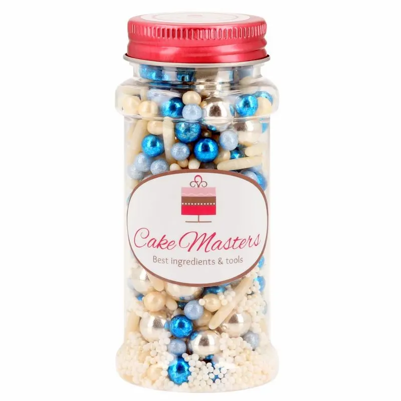 Cukrářské zdobení Cake Masters v modro bílém mixu na cukroví a dorty, balení 80 g