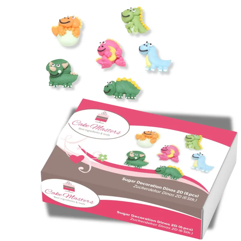 Cukrová dekorace Cake Masters ve tvaru dinosaurů, sada 6 kusů na dort
