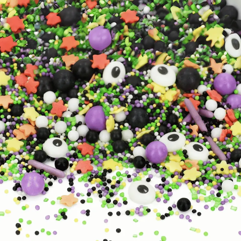 Cukrový zdobící mix Sprinkles Happy Halloween od značky Cake Masters na zdobení cukrářských výrobků, balení 80 g