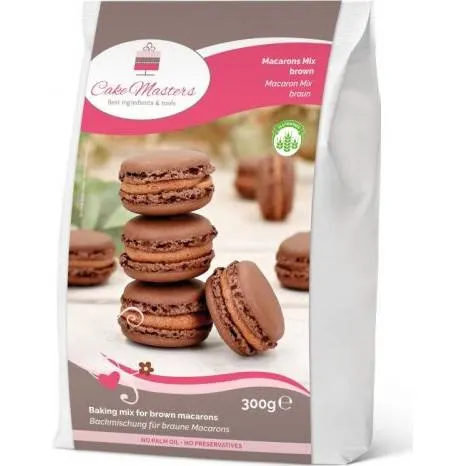 Směs na makronky Cake Masters v hnědé barvě, balení 300 g, pro domácí pečení francouzských makronek