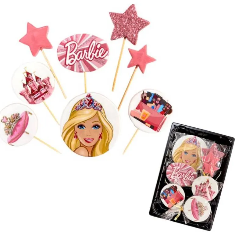 Cukrová figurka Barbie na dort od značky I love Cakes, jedlá dekorace pro narozeninové dorty
