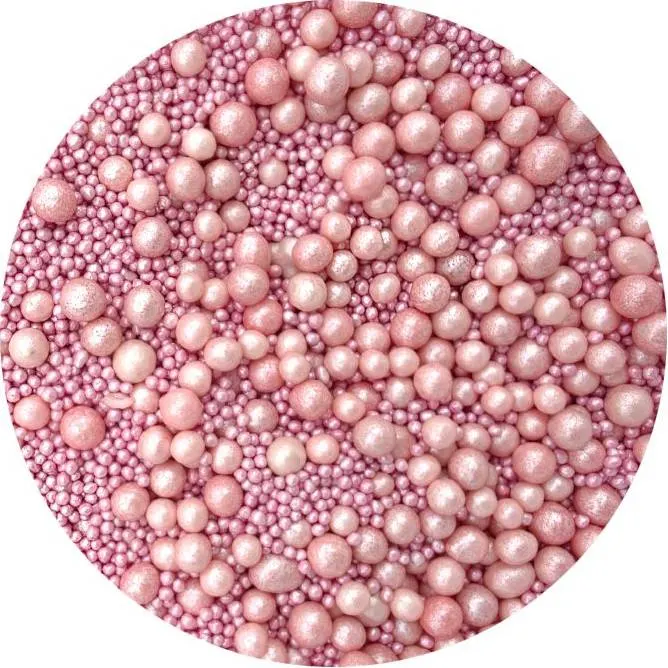 Cukrové zdobení v královské růžové barvě o hmotnosti 80 g pro dekoraci dortů a cupcakes značky I love Cakes