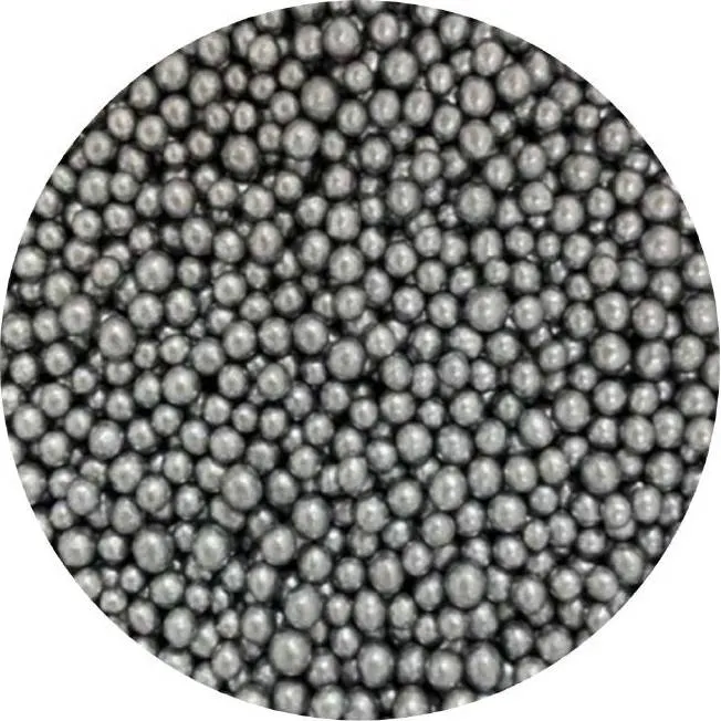 Cukrové perly stříbrné o velikosti 3–4 mm na zdobení dortů a cukrářských výrobků