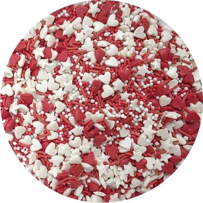 Romantické cukrové zdobení I Love Cakes v balení 80 g pro dorty a dezerty