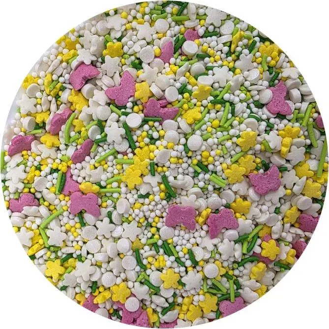 Cukrové zdobení Letní louka I love Cakes, pestrý barevný mix posypů na dorty a cupcakes, 80 g
