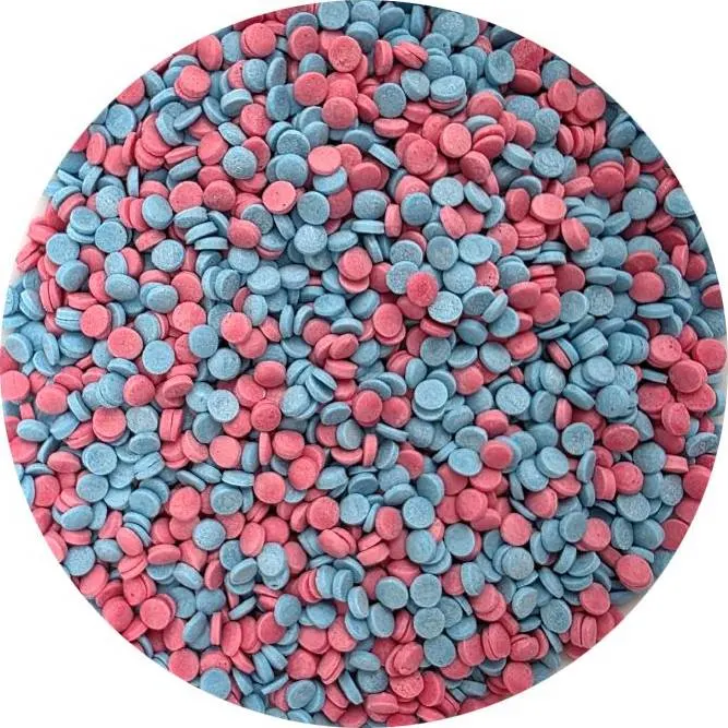 Cukrové konfety v růžové a modré barvě na zdobení dortů a cupcaků I LOVE CAKES 80 g