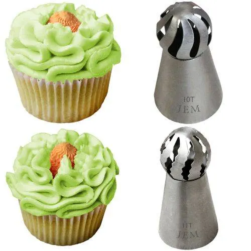 Sada dvou trezírovacích špiček JEM 10T a 11T pro zdobení dortů a cupcakes