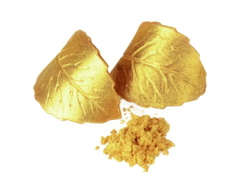 Prachová perleťová jedlá barva Rainbow Dust Metallic Signature Gold ve zlaté barvě, 3 g, na zdobení cukrářských výrobků