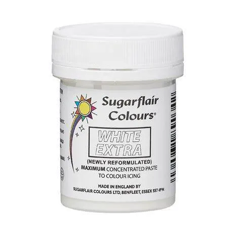 Sugarflair Extra White polotekutá běloba bez E171 pro krycí bílé odstíny potahů, krémů a těst