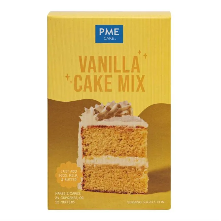 Směs na vanilkový korpus PME pro přípravu nadýchaných dortů, muffinů a cupcakes v balení 0,5 kg