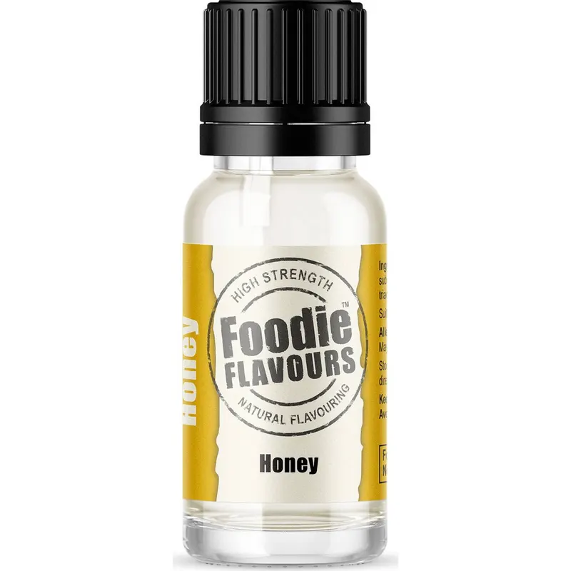 Přírodní koncentrované aroma s medovou příchutí Foodie Flavours v objemu 15 ml k ochucení krémů, těst a polev