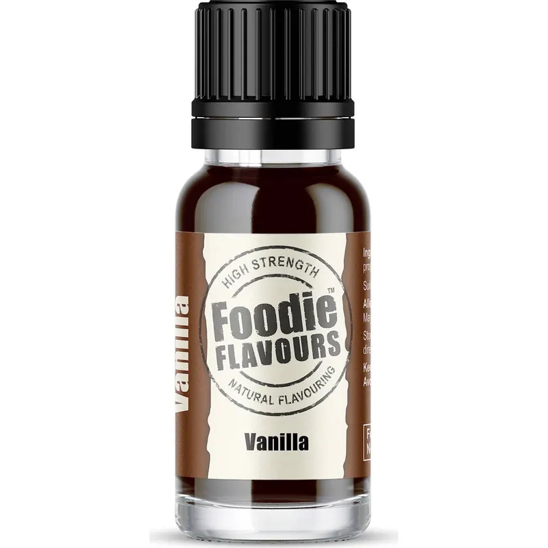 Přírodní koncentrované vanilkové aroma Foodie Flavours v objemu 15 ml do těsta, krémů a pudinků