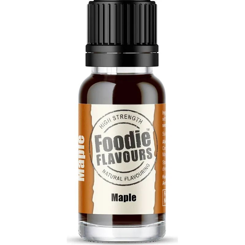 Přírodní koncentrované aroma s příchutí javorového sirupu Foodie Flavours v lahvičce 15 ml na pečení a dezerty