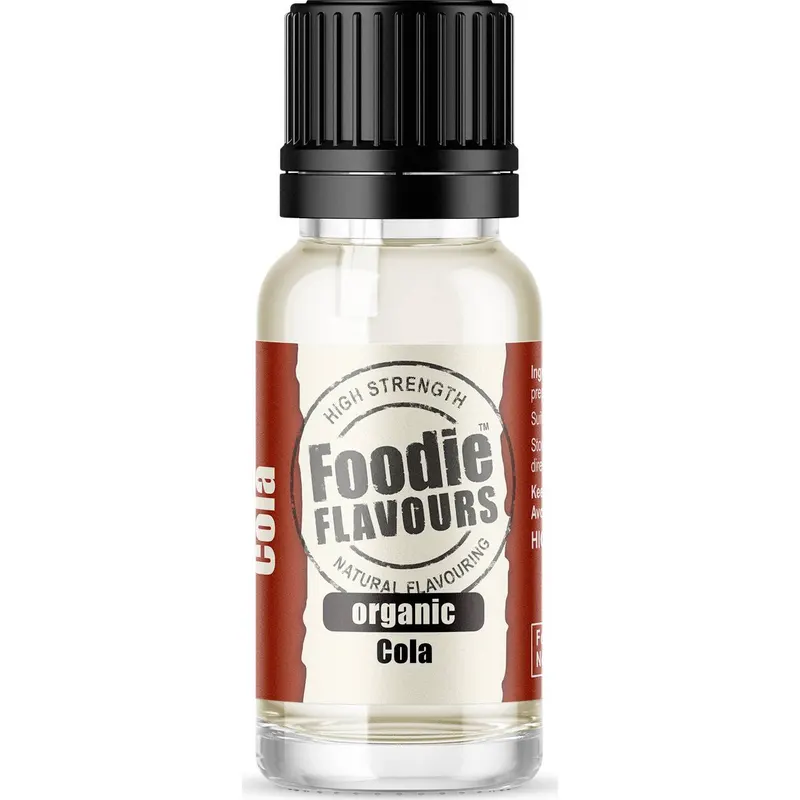 Přírodní koncentrované cola aroma Foodie Flavours v objemu 15 ml pro ochucení krémů, polev a cukrářských výrobků