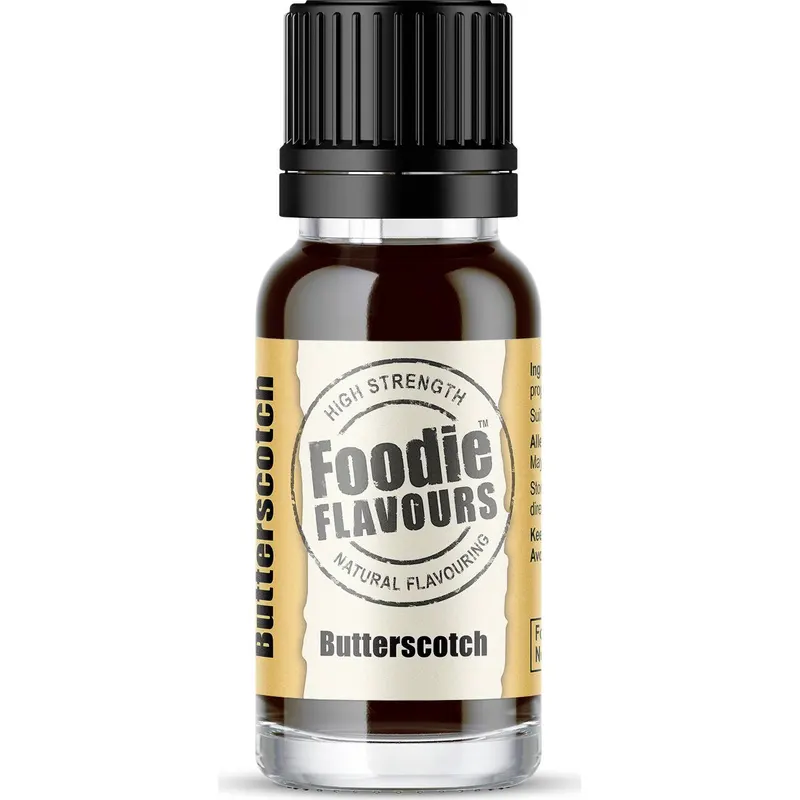Přírodní koncentrované máslové aroma Foodie Flavours v 15ml lahvičce pro ochucení dezertů, krémů a těst