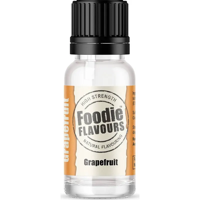 Přírodní koncentrované aroma Foodie Flavours s příchutí grapefruitu v kapkovém balení 15 ml