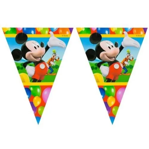 Vlaječková girlanda s motivem Mickey Mouse od značky Procos, 230 cm, na dětskou narozeninovou oslavu