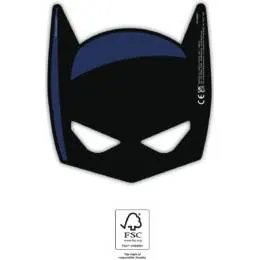 Papírová maska Batman od značky Procos v balení 6 ks pro dětské i dospělé party a foto koutky
