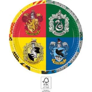 Papírové talířky s motivem Harry Potter o průměru 23 cm, balení 8 kusů od značky Procos na dětskou party
