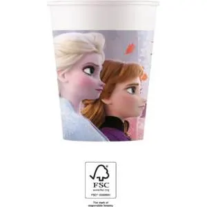 Papírové party kelímky s motivem Frozen o objemu 200 ml od značky Procos pro dětské oslavy